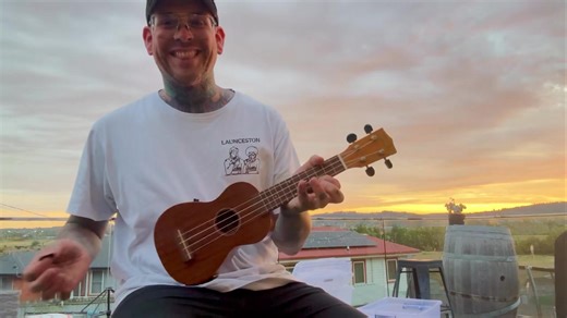 Devo news with guitarist Pat Smear, a founding member of the Foo Fighters, breaking his foot and not being able to play in the only upcoming Aus Show in Launnie.. but.. Dave.. as you can see.. I am ready! Monkey Wrench was one of the first songs I learnt through my private high school guitar lessons! And, despite Billie’s ukulele being in whatever tuning it’s in and her yelling at me all day to stop.. I think we can make this thang work! Utas Stadium, as the venue, is literally across my back fe