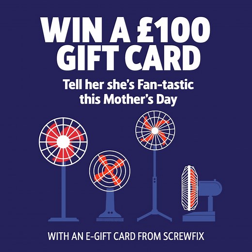 Mother’s Day is fast approaching, and we want to celebrate by giving you the chance to win a £100 gift card this Mother’s Day 🙌 To enter⬇️ - Like this post 👍 - Comment what you would get with the gift card for the chance to #Win 🛒 T&C’s apply, https://bit.ly/3ywoqaV The prize draw date is the 16th of March. We will contact the winner shortly after. | Screwfix