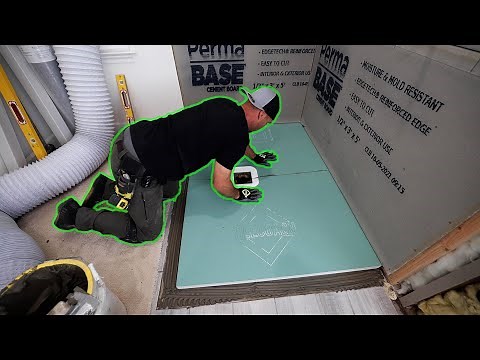 Installing Custom FOAM SHOWER PAN on Actual Job