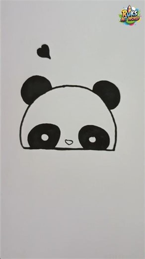 Cute Panda Drawing 🐼 | Easy Art for Beginners | #shorts #art