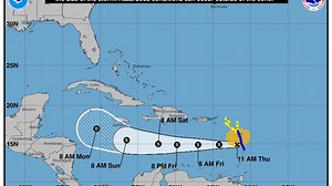 Tropical Storm Isaac moves into Caribbean with 45-mph winds