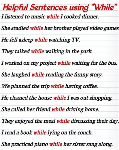 Mastering Sentences with "While" for Fluent English #english #spokenenglish #vocabulary