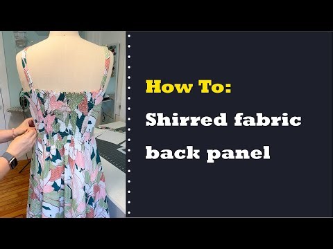 How to create a shirred or smocked back panel in a dress