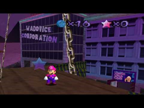 Super Mario 64 but It’s an 80s Neon City