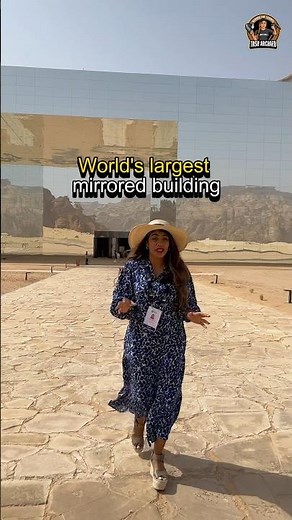 Worlds largest mirror building | Maraya Comcert Hall, AlUla, Saudi Arabia #archaeology #saudiarabia