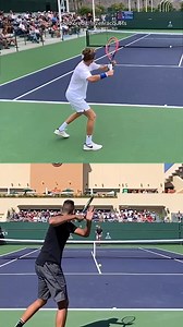 Forehand comparison between Rublev and Kyrgios 💥 Which forehand do you prefer? #kyrgios #rublev #forehandcomparison #forehandanalysis #onlinetennisinstruction | Online Tennis Instruction