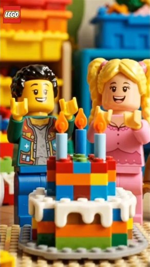 LEGO with Partner Celebrate 🎂🎉 Happy Birthday Party Enjoying Cake and Music #happybirthday