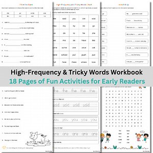 Tricky Words & High-Frequency Words Workbook | 18 Pages of Literacy Activities