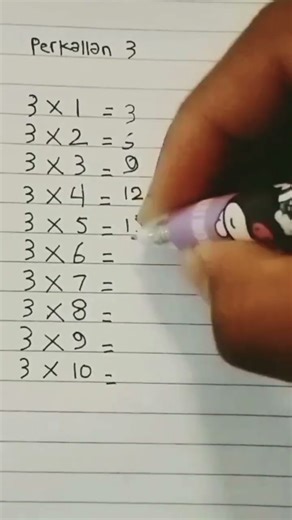 perkalian 3 #belajarmatematika #matematikaseru #maths #mathematics #education