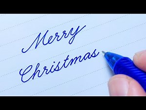 How to Write "Merry Christmas" in Beautiful Cursive Writing | English Cursive Handwriting Practice