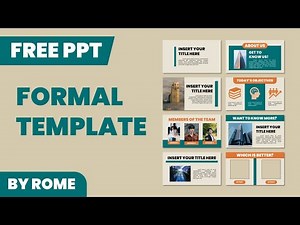 Tutorial on How to Create a Simple Formal Morph PPT Template || Free Template by Rome