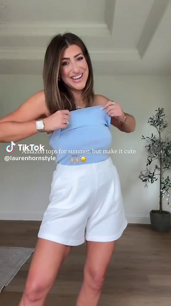 Cutest tops for summer. 👏🏼🫶🏼 #amazontops #amazonsummerstyle #amazonfashion #summeroutfits #amazonfinds #trendingtops #affordablefashion #tiktokfashion #summerstyle2025 #amazonhaul