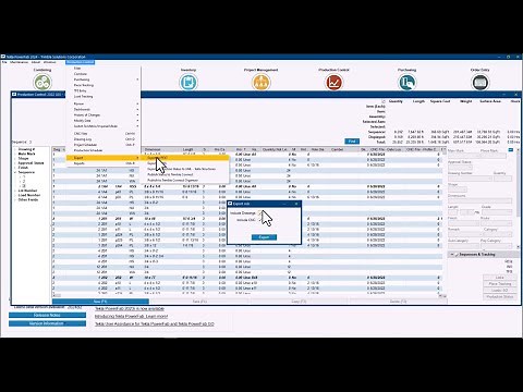 Submitting a Bill of Materials from Tekla PowerFab