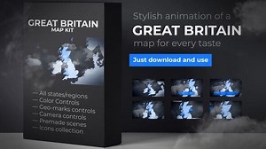 United Kingdom of Great Britain Map - UK Map - Britain Map 24035657 Videohive - aedownload.com