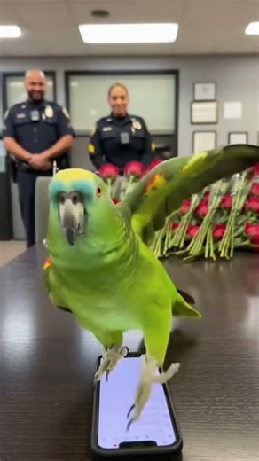 Talking Parrot Roasting Police Officers #shorts #shortvideo
