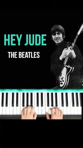Hey Jude - The Beatles easy piano tutorial #thebeatles #heyjude #pianocover