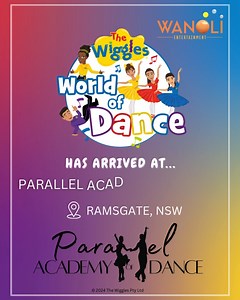 ⭐NEW WIGGLY LOCATION ⭐ We are so excited to welcome Parallel Academy of Dance in Ramsgate, NSW to The Wiggles World of Dance! ❤️💜💛💙 If you want your dance studio to secure The Wiggles World of Dance for your area, register now at the link in our bio! Congratulations to Parallel Academy of Dance and welcome to the Wiggles World of Dance family! #WigglesWorldOfDance #ParallelDanceSydney #PreschoolDance #StudioGrowth #ToddlerDance #WigglesDance | Wanoli Entertainment - The Wiggles World of Dance