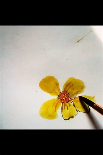 Flower painting🌹watercolour🌻 #shorts#art#flowerpainting.