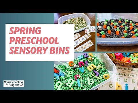 Spring Sensory Bins for Preschoolers