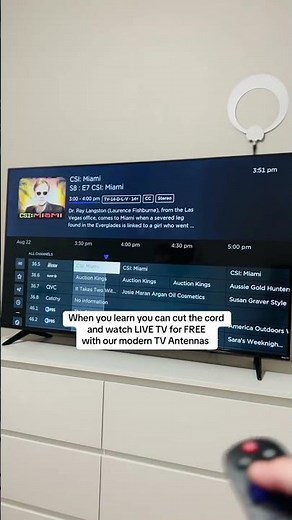 Watch ABC, NBC, The CW, LIVE sports, LIVE weather + so much more in HD for FREE with a TV antenna!