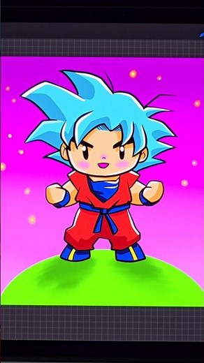 Dibujando a Goku chibi kawaii #dibujos #goku