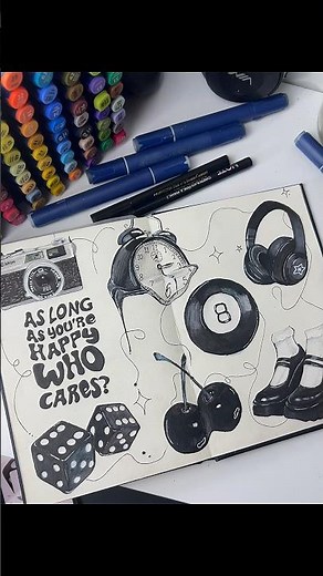 I love this page 🖤#art #fypシ #sketchbook #coloring