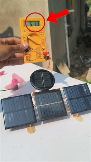 Mini solar panel #experiment #dcmotor