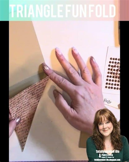 Triangle Fun Fold Sneak Peek. #stampinup #funfoldcard #processvideo #tutorial