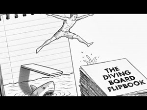 Diving board flip book animation