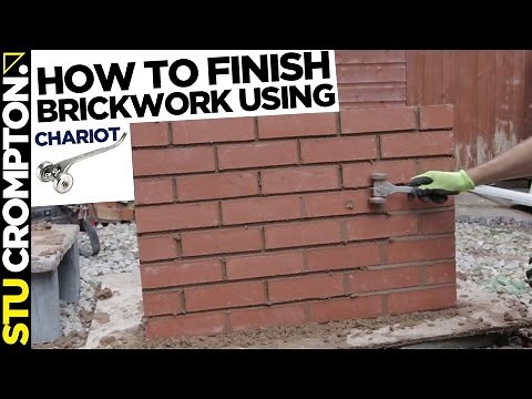 how to finish brickwork using a chariot, bricklaying tutorial