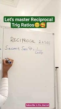 Mastering Reciprocal Trig Ratios😊🥰