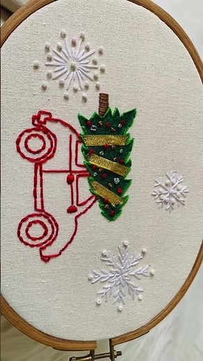 Easy Christmas embroidery /how to stitch Christmas tree
