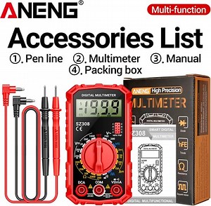 Aneng Sz308 Blokgolf Digitale Tester 1999 Telt Hfe Triode Zoemer Multimeter Ac/Dc... | bol