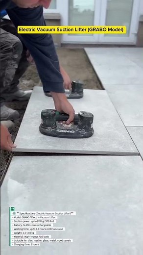 Smart Tile Lifting Tool in Action! #TileInstallation #VacuumLifter #ConstructionTech