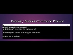 How to Enable and Disable command prompt with Single cmd gpedit msc