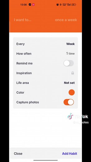 Cách sử dụng mục Habits trong ứng dụng #highergoals #productivity #app