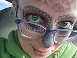 Woman shows off face tattoos before undergoing laser treatment