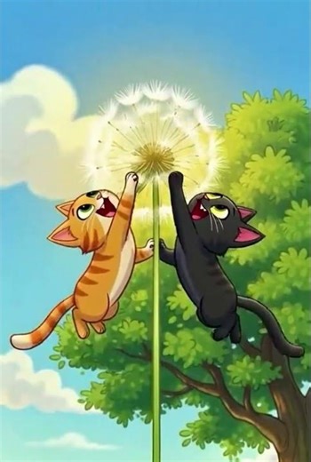 Don't touch the Dandelion! 😱 The Cutest Cat Wiggle ✨#shorts