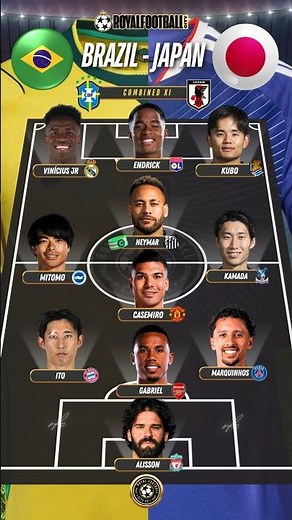 BRAZIL 🇧🇷 + JAPAN 🇯🇵 = THIS TEAM IS UNSTOPPABLE! 🤯💀 #shorts #neymar #vinijr #brazil #japan #worldcup