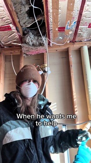 I busted a hole in the ceiling 🤦‍♀️ #fail #reno #couple | Fail Video