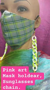 PINK ART || Face Mask Chain Lanyard || Lightweight Face Mask Saver Cord || Acrylic Mask chain || Mask holder || Mask holding Chain || Face mask chain|| Length - 27" || For Women. Apply With Face Mask. | Dinesh Nandu | Facebook