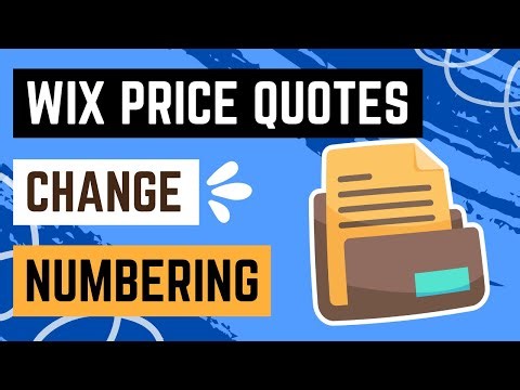 Wix Invoices and Price Quotes: How to Change Your Price Quote's Document Numbering