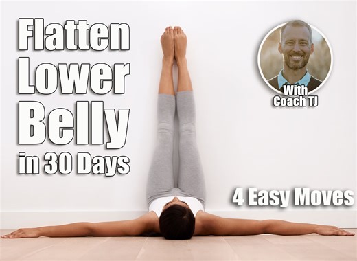 4 Wall Exercises That Flatten Your Lower Pooch in 30 Days After 45