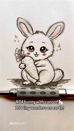 🐰lean to Draw the CUTEST Bunny Ever (Easy Tutorial!) #ytshorts #fypシ #trending #bunny #art #viral