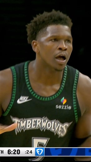 Anthony Edwards buries the stepback three on one end, then gets back for the big time swat on the other! 💪 | NBA