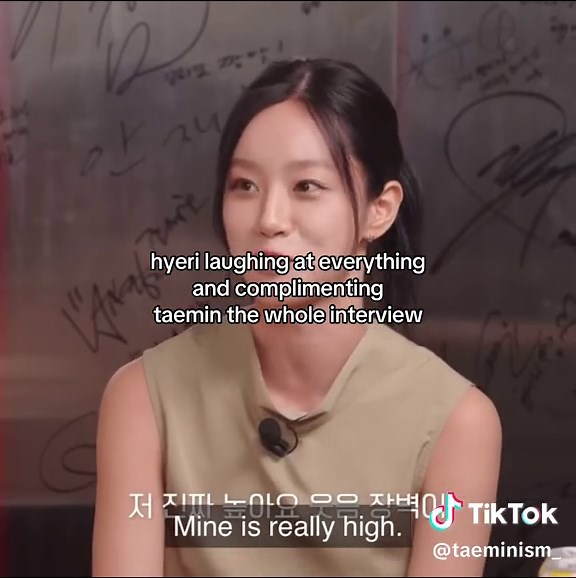 Hyeri Fangirling Over Taemin Interview Moments