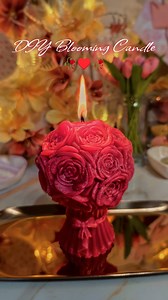 DIY Blooming Candle 🥀♥️ #bouquet #bouquetcandle #roses #diy #flowers #floral #blooming #bloomingcandle #craft #creative #reels #candle #handmade #decor #decoration #summer #summerdiy #satisfaying #candleidea #inspiration #candlemaking #magical #DIY #candlehack #giftideas #floralcandle | Art is life
