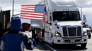 A convoy of truck drivers is making its way from Adelanto, California all the way to the US capitol to express outrage over COVID restrictions. Huge crowds of supporters are cheering them on along the way. | Insider News