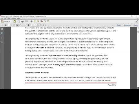 Cost Estimation and Behaviour