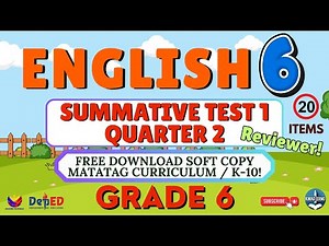 ENGLISH 6 | QUARTER 2 | 1ST SUMMATIVE TEST | FREE PPT SOFTCOPY WITH ANSWER KEY #2025 #kwaderno #exam
